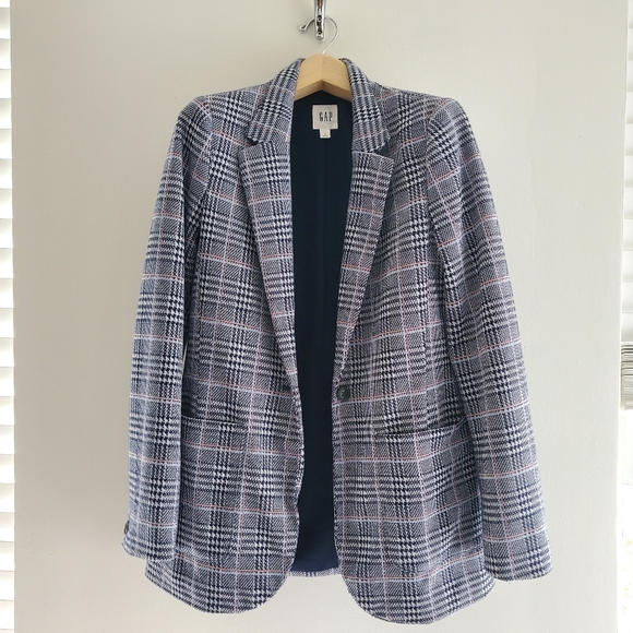 Gap soft fabric plaid jacket - Picture 3 of 9